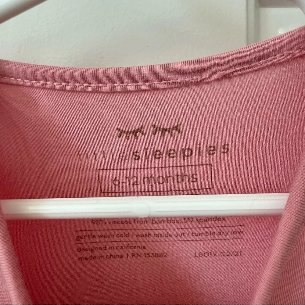 Little Sleepies- Solid Pink/Coral Zippy - 6-12